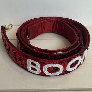 Oklahoma University OU Boomer Sooner Sequin and Beaded Clear
Stadium Bag Strap